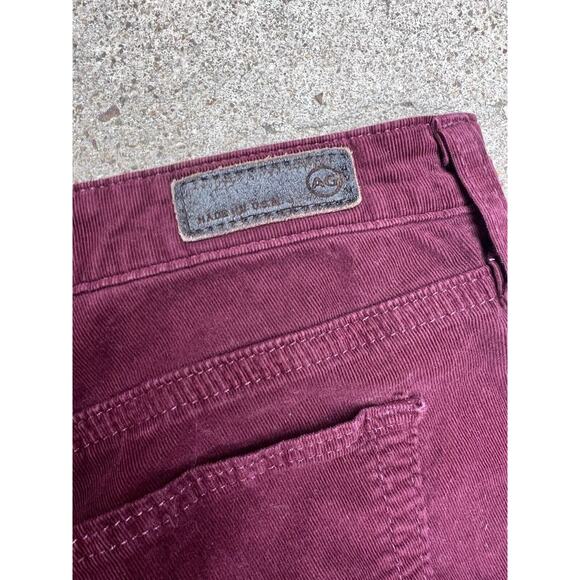 AG Adriano Goldschmied Burgundy Corduroy The Legging Super Skinny Jeans 32 - Picture 3 of 5